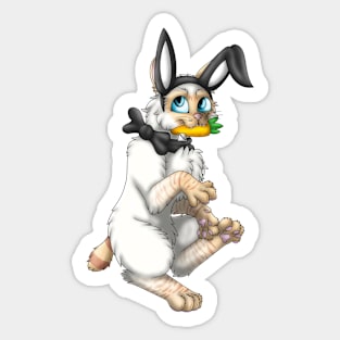 Bobtail BunnyCat: Red Lynx Point (Black) Sticker